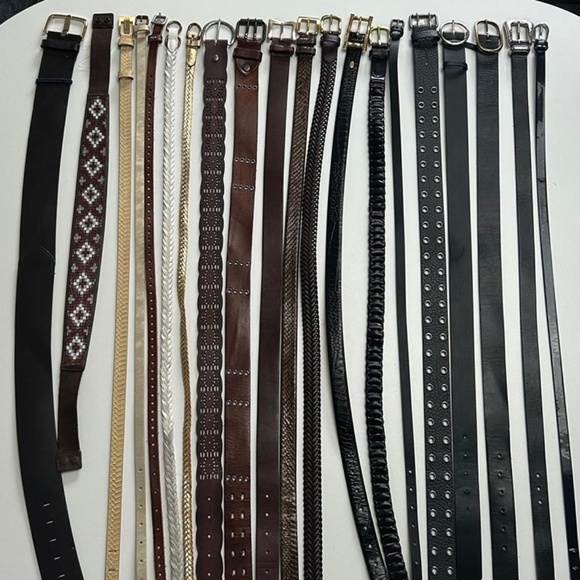Anthropologie Ralph Lauren Lucky Brand  Via Spiga  Vintage Belt Collection Lot - Picture 1 of 8